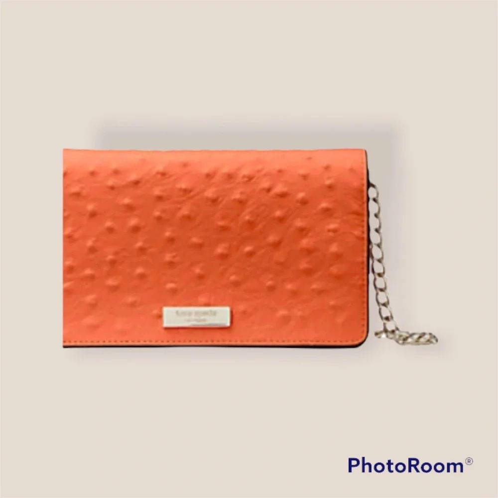 Kate Spade orange clutch convertible